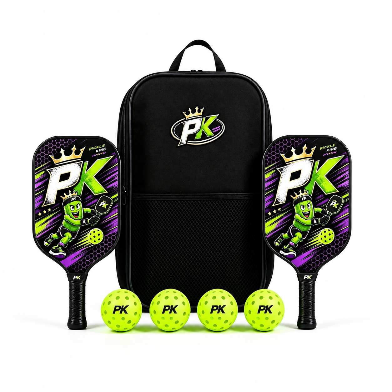 Ensemble de Pickleball PickleKing 🟣 2 raquettes + 3 accessoires